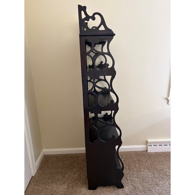 Wood Antique Chippendale Carved Mahogany Bookshelf, Circa 1920s For Sale - Image 7 of 7