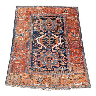Early 20th Century Persian Oriental Heriz or Karaja Rug, 58x69 For Sale