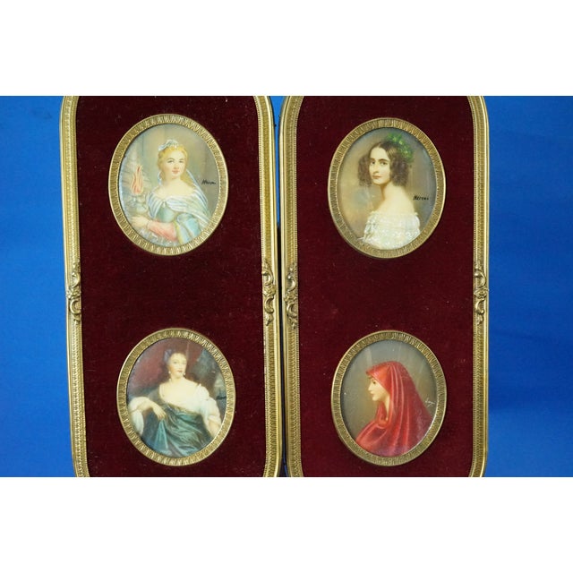 Measurements: frame including tassel: height: 44 cm; width: 10.5 cm; weight: 0.337 kg miniatures: height: 7 cm; width: 5.7...