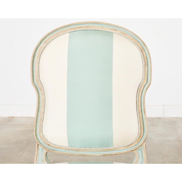 Dennis & Leen Dennis & Leen Louis XVI Style Painted Dining Chair For Sale - Image 4 of 12