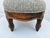 Blue and Brown Tweed Upholstered Oval Footstool For Sale - Image 11 of 12