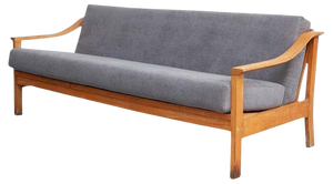Mid-Century Modern Wood Scandinavian Sofa, 1950s