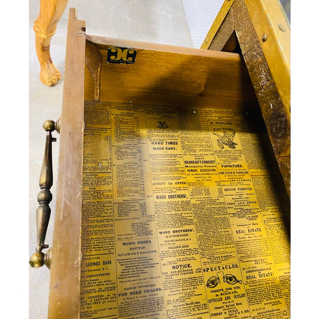 1990s Vintage Rustic Stained Glass Two Door Cabinet by Habersham. For Sale - Image 5 of 12