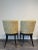 Hollywood Regency 1980s Neoclassical Sabre Leg Side Chairs Upholstered in Yellow Fortuny Style Fabric - Set of 2 For Sale - Image 3 of 10