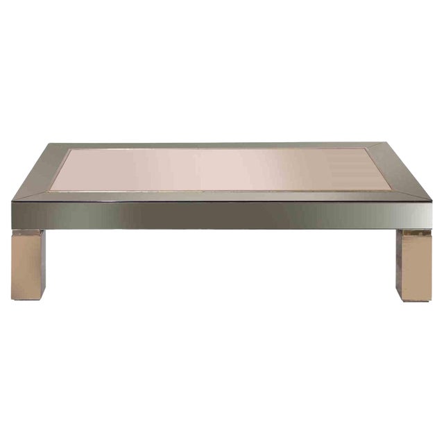 Mid-Century Brass and Glass Coffee Table, 1960s For Sale