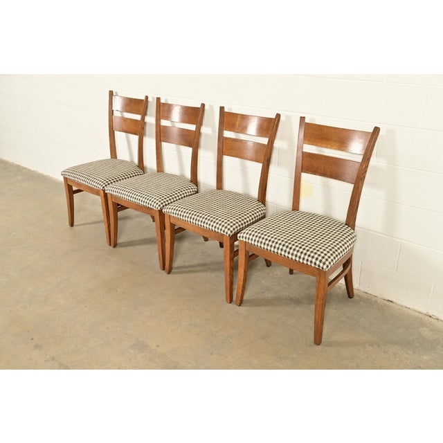 Stickley Stickley Mission Oak Arts & Crafts Dining Chairs, Set of Four For Sale - Image 4 of 14