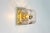 Gold Vintage Glass and Brass Wall Lamps from Glashütte Limburg, 1970s, Set of 2 For Sale - Image 8 of 9