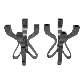 Modern Candelabra Chorus by Karim Rashid for Umbra Die-Cast Zinc, a Pair For Sale