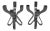Modern Candelabra Chorus by Karim Rashid for Umbra Die-Cast Zinc, a Pair For Sale