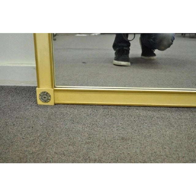 Vintage Hollywood Regency Neoclassical Brass Ring Cream Painted Wall Mirror For Sale In Philadelphia - Image 6 of 10