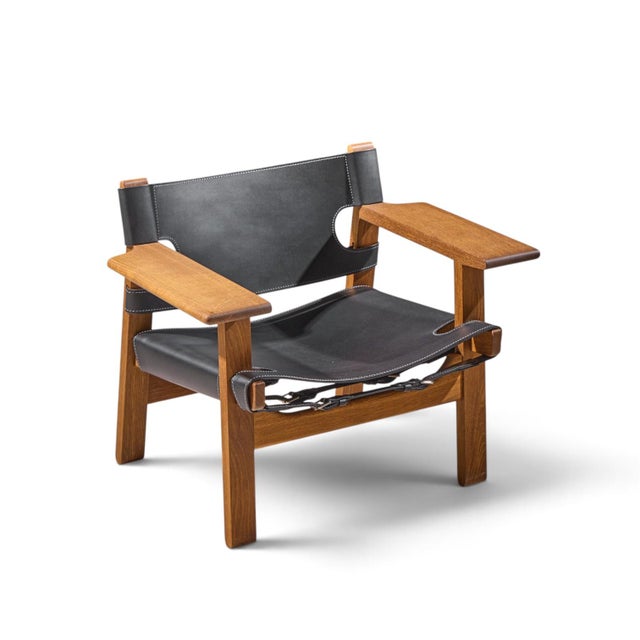 Børge Mogensen for Fredericia Mid Century Oak and Leather Spanish Chairs - Pair For Sale - Image 12 of 13