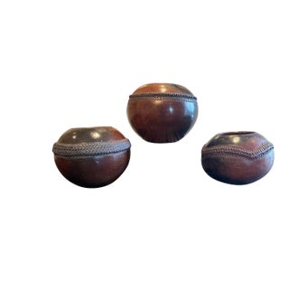 African Zulu Pottery Vessels- a Set of 3 For Sale