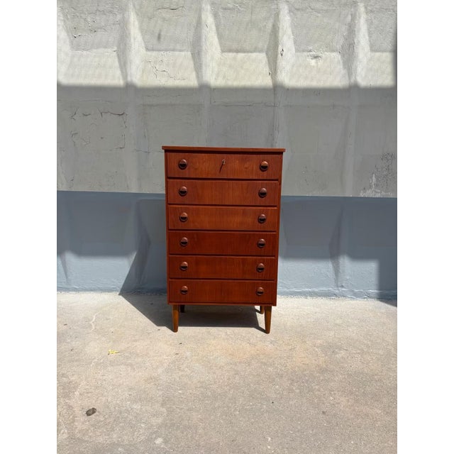 Mid-Century Teak Highboard by FDB Møbler, 1960s For Sale - Image 9 of 9