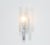 Wonderful pair of mid-century wall sconces with ice glass tubes, made by doria leuchten, germany, manufactured, circa...
