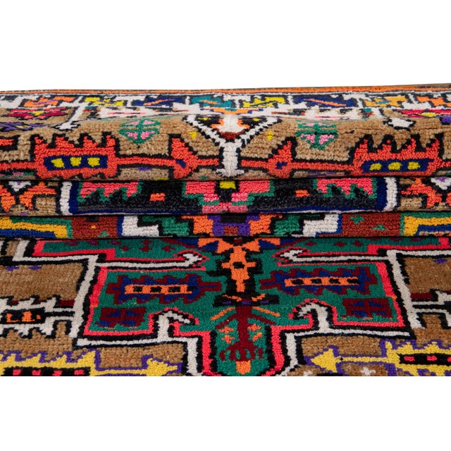 Mid 20th Century Mid-20th Century Vintage Turkish Wool Runner Rug For Sale - Image 5 of 13