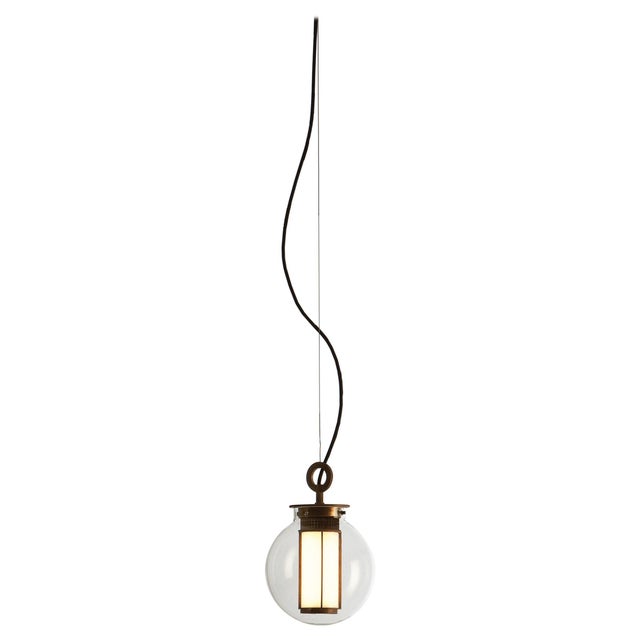 Bronze and Transparent Glass Bai T Di Di Pendant Lamp by Parachilna For Sale - Image 9 of 9