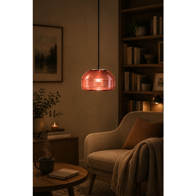 Bordeaux Blown Glass Pendant Light by Artem Zakharchenko-Halytskyi For Sale - Image 4 of 5