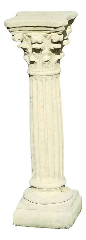 Weathered Cast Stone Pedestal, 1960