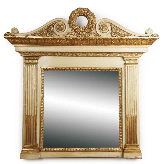Lacquered and Gilded Fireplace Mirror For Sale - Image 10 of 10
