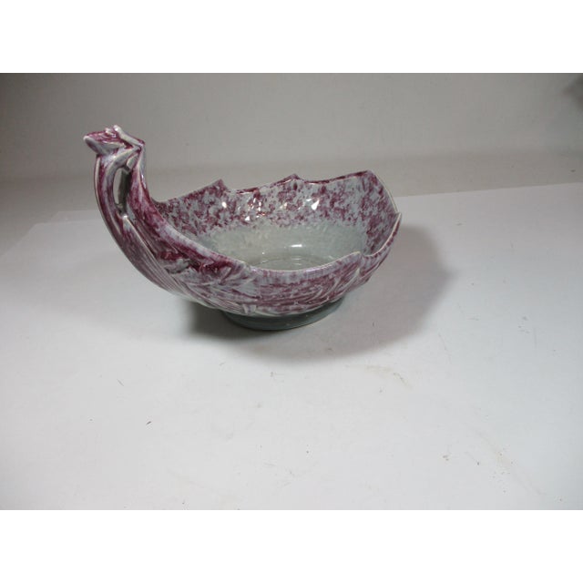 Arts & Crafts McCoy Handled Leaf Bowl For Sale - Image 3 of 11