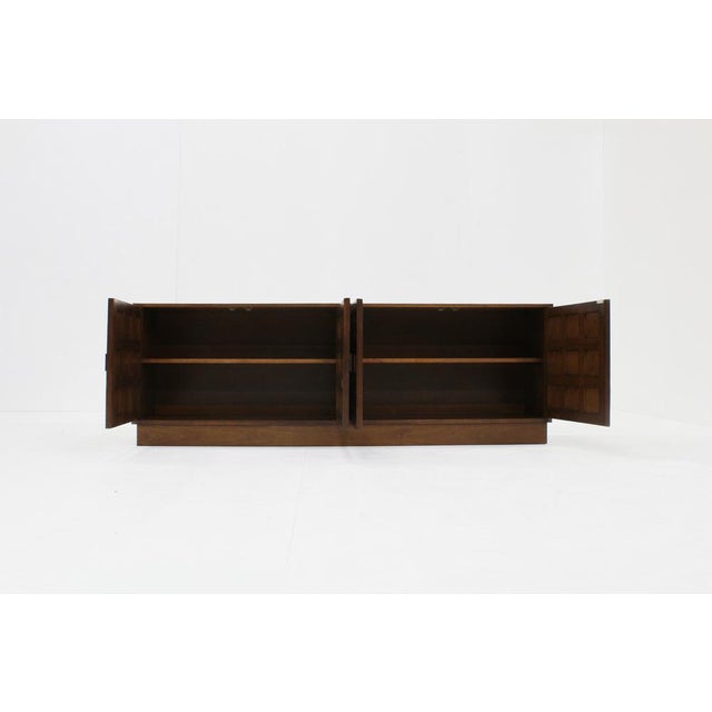 Vintage Spanish Brutalist Credenza, 1970s For Sale - Image 4 of 10