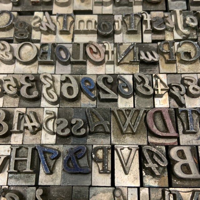 Mid-Century Modern Vintage 1950s Letterpress in Drawer For Sale - Image 3 of 9