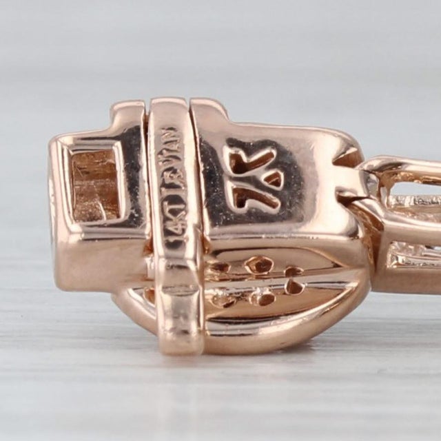 Le Vian 4.07ctw Champagne Diamond Quartz Links Bracelet 14k Rose Gold 6.75" 8mm For Sale - Image 10 of 10