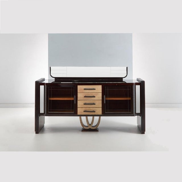Vintage Italian Art Deco Dining Room Set, 1930s, Set of 11 For Sale - Image 3 of 18