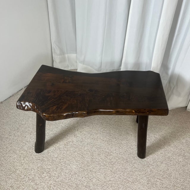 Rustic Wabi-Sabi Coffee Table in Wood, 1970s For Sale - Image 4 of 18