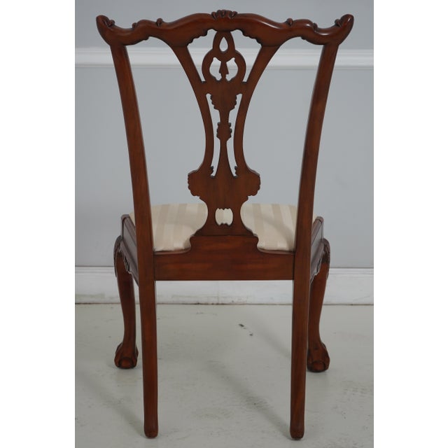 Carved Mahogany Chippendale Style Chair W. Claw Feet For Sale - Image 4 of 18