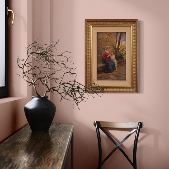 Italian painting from the first half of the 20th century. Oil on board painting signed lower right Grassis G. and...