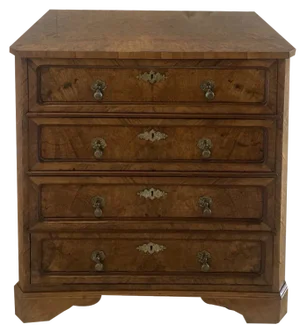 Antique Victorian Burr Walnut Chest of Drawers, 1860