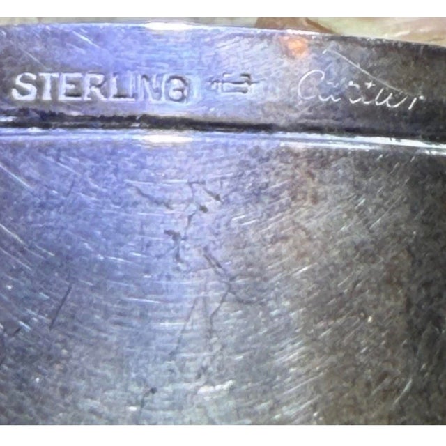Vintage Cartier Sterling Silver Desk Accessory Stamp Dispenser, Vermeil Interior, Currier Maker For Sale - Image 11 of 12