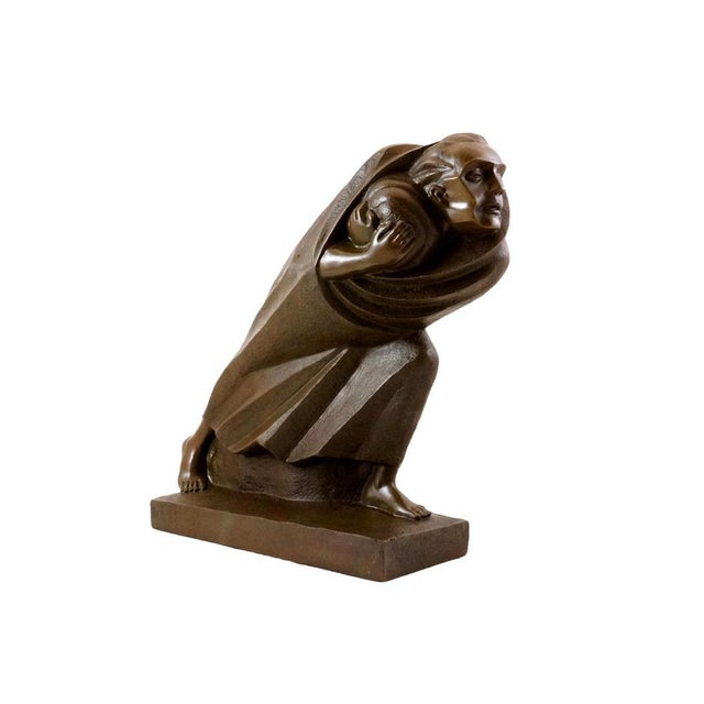 Art Deco 20th Century Figurative Sculpture in Bronze For Sale - Image 4 of 10