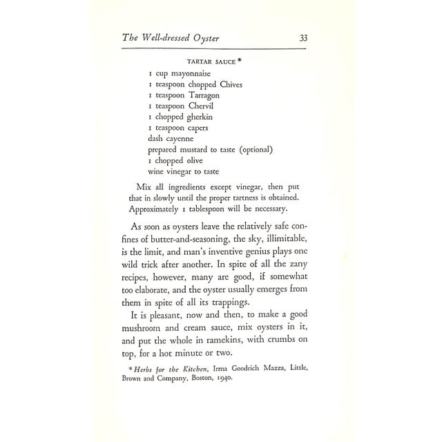 Paper "Consider the Oyster" 1941 Fisher, m.f.k. For Sale - Image 7 of 8
