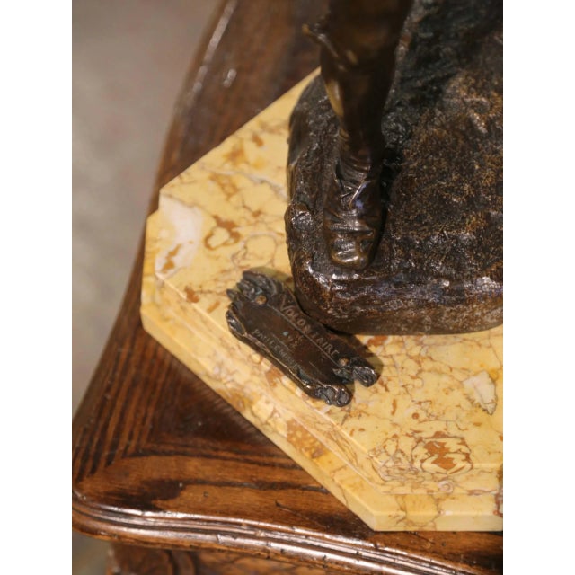 Late 19th Century 19th Century French Bronze "Volontaire De 92" on Marble Base Signed P. Choppin For Sale - Image 5 of 12