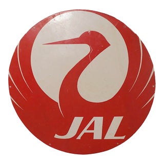 Vintage Advertising Sign Jal Japan Airlines For Sale