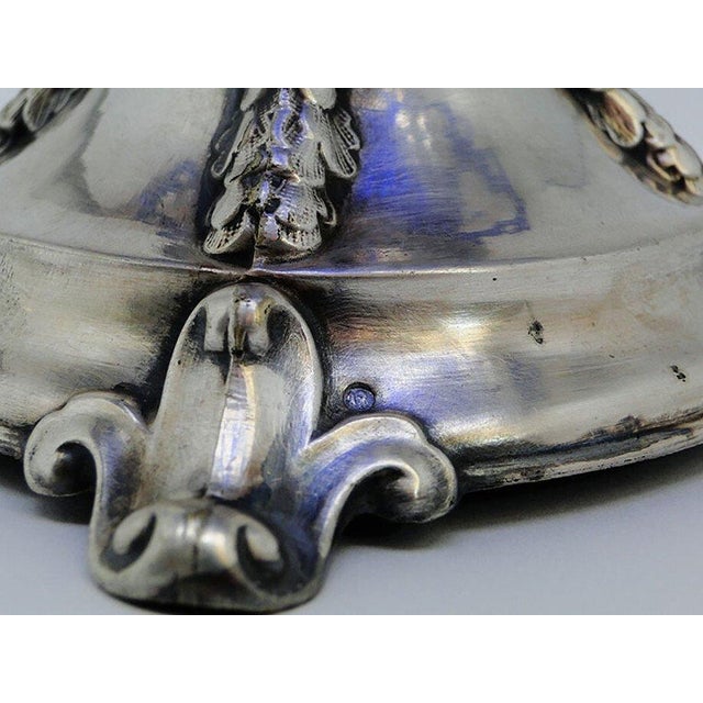 Antique Fruit Plate in Silver, 1800s For Sale - Image 10 of 13