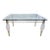 1960s Mid-Century Modern Chrome With Limerick Crystal Legs Glass Top Coffee Table For Sale
