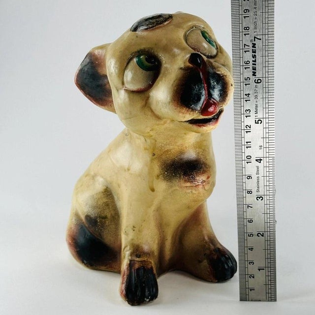 Ceramic English Art Pottery Bonzo Dog Hand-Painted Ceramic Figurine, 1930s For Sale - Image 7 of 9