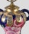 Royal Blue Early 20th Century Satsuma Royal Blue Hand Painted Romantic Roses Gilded Table Lamp Vase For Sale - Image 8 of 12