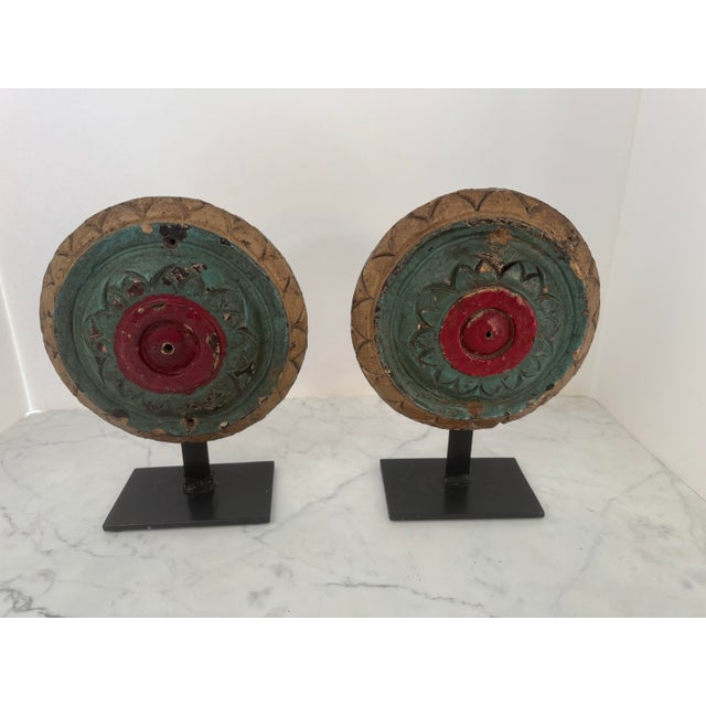 Red Architectural Fragments as Bookends For Sale - Image 8 of 11