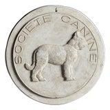 Plaster Plaque of Societe Canine For Sale