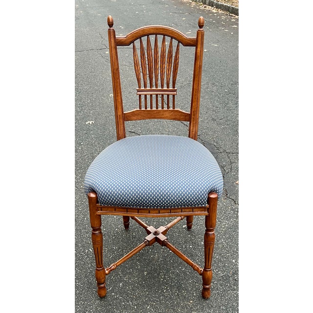 Fremarc Fremarc Country French Wheat Back Dining Chairs - Set of 5 For Sale - Image 4 of 9