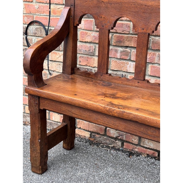 French Early 19th Century French Hall Bench For Sale - Image 3 of 11