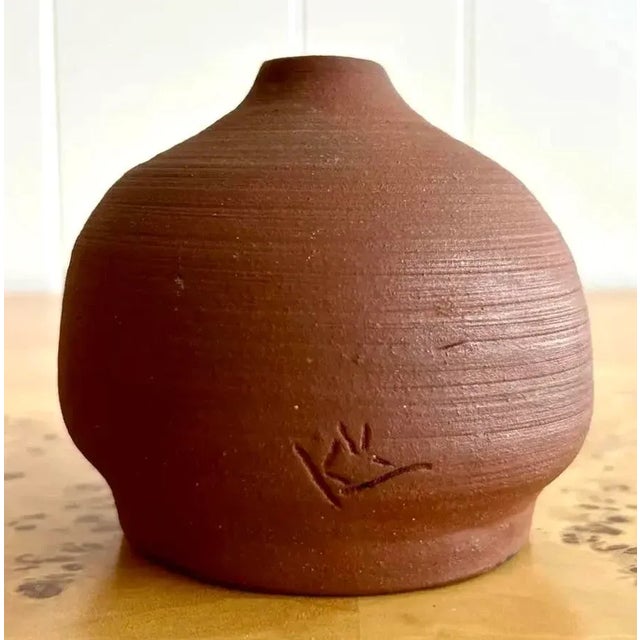 Late 20th Century Vintage Boho Ceramic Pot For Sale - Image 5 of 5