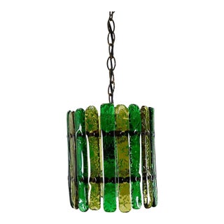 1970s Feders Hand Blown Glass Chandelier For Sale