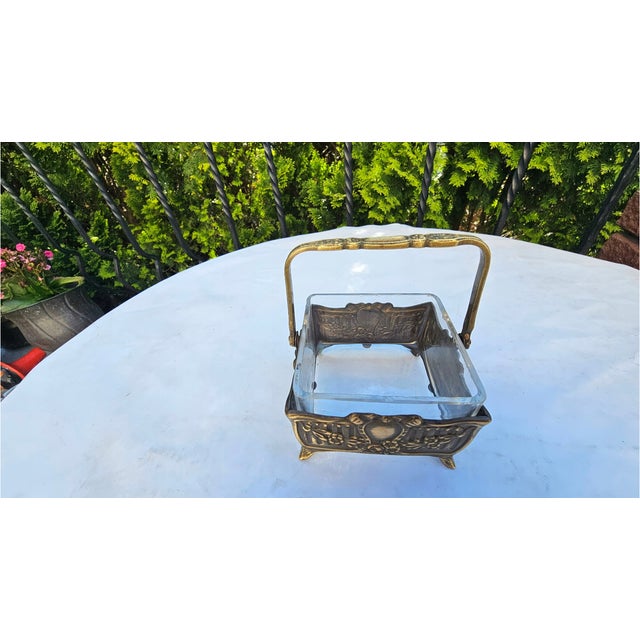 Art Nouveau Brass Bowl by U. Ehrig, 1890s For Sale - Image 3 of 8