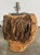 Brown Vintage Knotty Burled Wood Table Lamp For Sale - Image 8 of 9