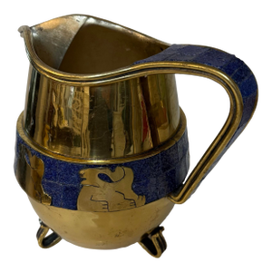 1970s Brass and Lapis Lazuli Pitcher Attributed to Salvador Teran